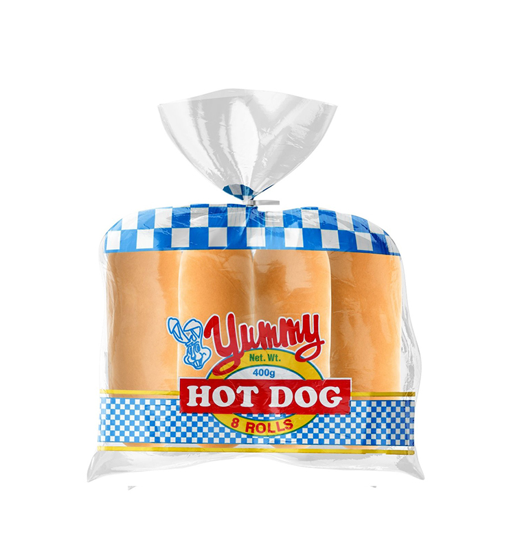 Yummy Hot Dog Rolls 8ct 400g