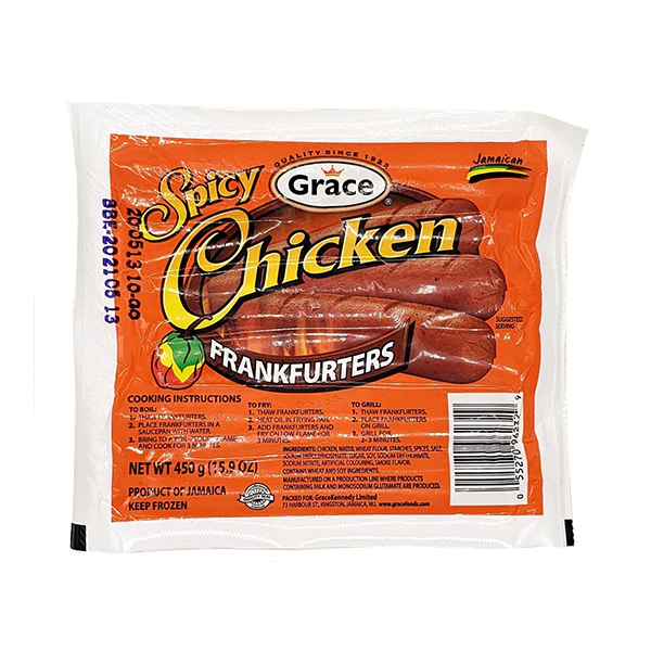 GRACE SPICY CHICKEN FRANKFURTERS 450G
