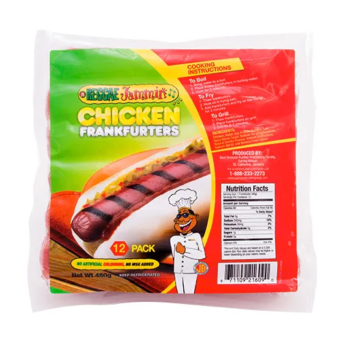 REGGAE JAMMIN CHICKEN FRANKFURTERS 480g