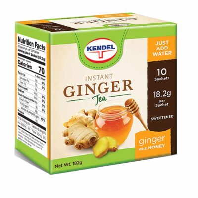 Kendel Instant Ginger Honey Tea Caffeine Free 10 Sachets