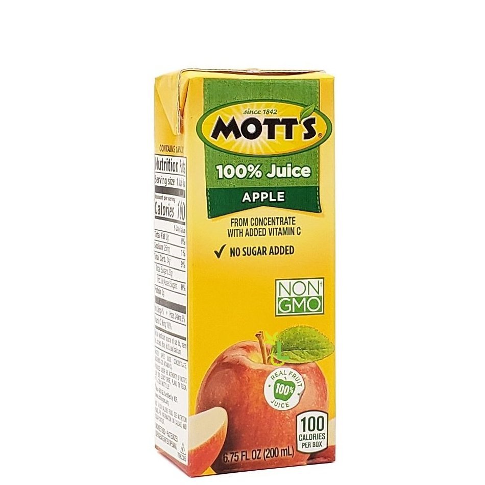Motts 100% Apple Juice 200ml 6.75oz