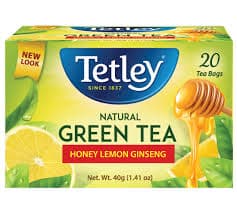 Tetley Natural Green Tea Honey Lemon Ginseng (20 bags)